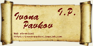 Ivona Pavkov vizit kartica